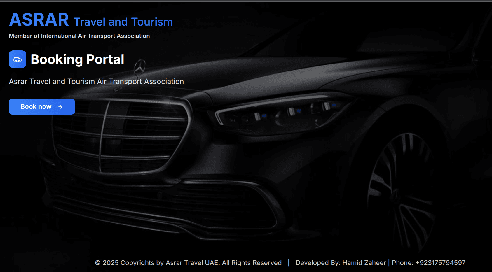 Asrar – Booking Portal Website